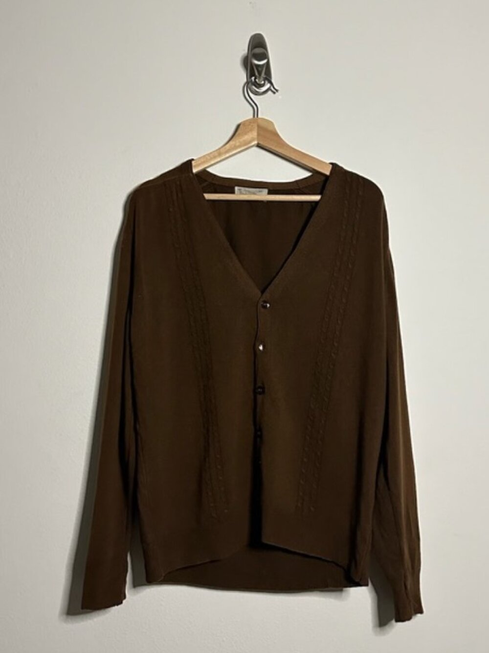 Bernhard Altmann Men’s Brown 100% Cashmere Cardigan Size 44